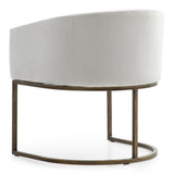 Elisa Modern Beige Velvet & Brass Dining Chair