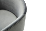 Elisa Modern Grey Velvet & Brass Dining Chair