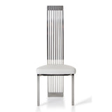 Elise Modern White Leatherette Dining Chair
