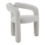 Ellen Glam White Velvet Dining Chair