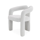 Ellen Glam White Velvet Dining Chair