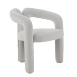 Ellen Glam White Velvet Dining Chair