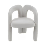Ellen Glam White Velvet Dining Chair