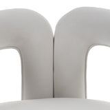 Ellen Glam White Velvet Dining Chair
