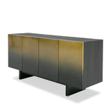 Elmira Glam Black Ash + Gradient Stainless Steel Buffet