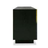 Elmira Glam Black Ash + Gradient Stainless Steel Buffet