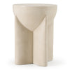 Elsa Modern Oyster Concrete Round End Table