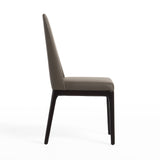 Encino Modern Taupe & Timber Chocolate Dining Chair (Set of 2)