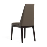 Encino Modern Taupe & Timber Chocolate Dining Chair (Set of 2)