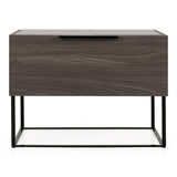 Enzo Italian Modern Grey Oak Nightstand