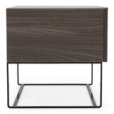 Enzo Italian Modern Grey Oak Nightstand