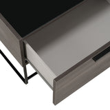 Enzo Italian Modern Grey Oak Nightstand