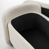 Erin Modern Cream Fabric Storage Ottoman Bench