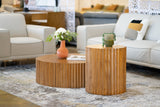 Espana Modern Walnut Round Coffee Table
