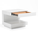 Esso Modern White Glossy Nightstand