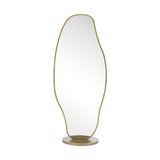 Esteem Modern Antique Brass Freestanding Mirror