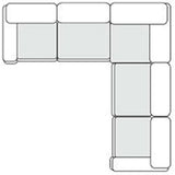 Evans Contemporary Off-White Fabric Modular Sectional Sofa-5-Piece Sectional