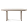 Evermore Modern Grey Faux Cement Oval Dining Table
