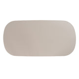 Evermore Modern Grey Faux Cement Oval Dining Table
