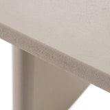 Evermore Modern Grey Faux Cement Oval Dining Table