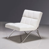 Antimony Mid-Century White Leatherette Sofa Set