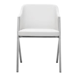 Darcy Modern White Leatherette Dining Chair (Set of 2)