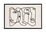 Faces Modern 59" x 35" Painting