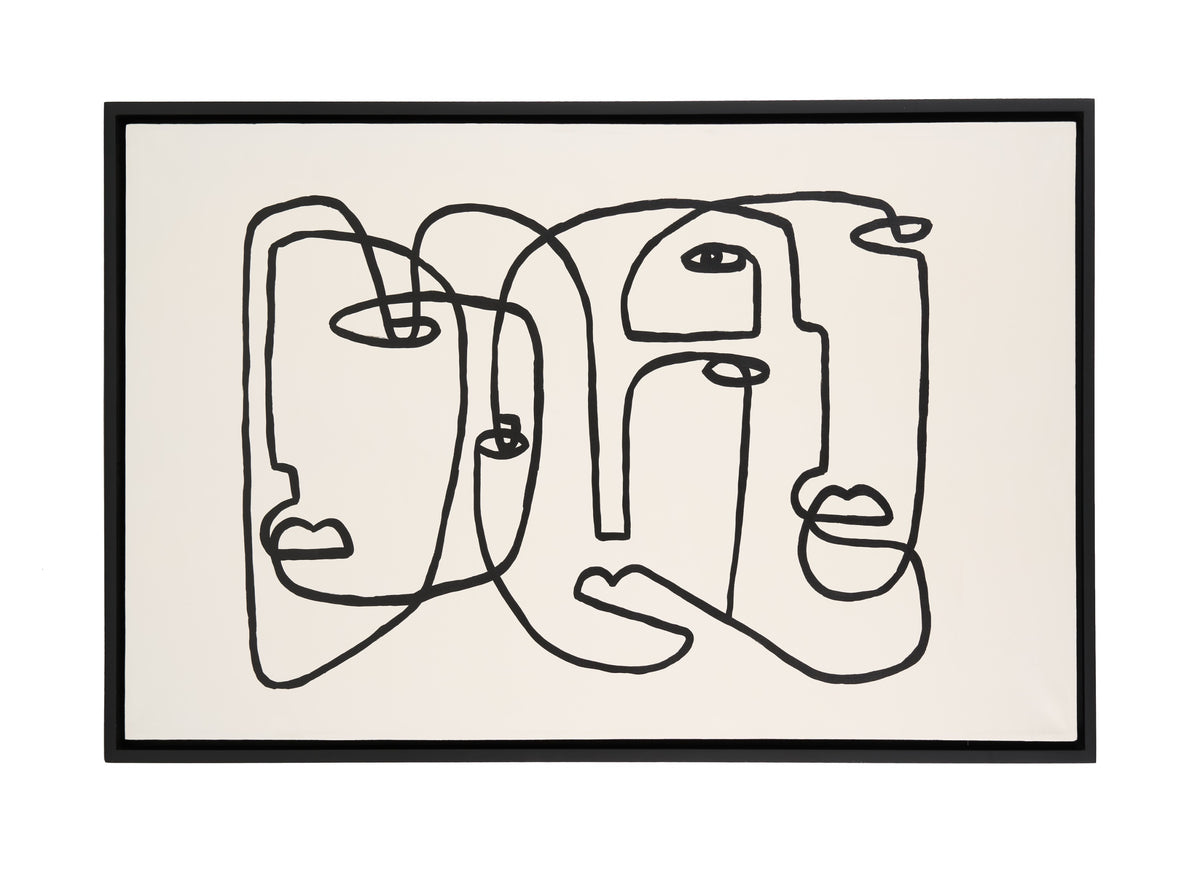 Faces Modern 59" x 35" Painting