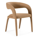 Faerron Modern Tan Leatherette Dining Chair