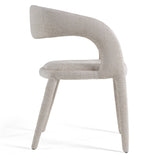 Faerron Modern Ivory Beige Fabric Dining Chair