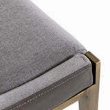 Fairview Modern Grey & Brass Dining Chair
