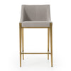  Mielcasa | Grey Modrest Fairview Contemporary Grey and Brass Counter Stool | SKU VGGA-6947CH-C-GRY-CS | MPN: 79756 | Free Delivery & Free Return