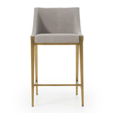  Mielcasa | Grey Modrest Fairview Contemporary Grey and Brass Counter Stool | SKU VGGA-6947CH-C-GRY-CS | MPN: 79756 | Free Delivery & Free Return