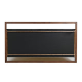 Falcor Modern Grey Fabric & Walnut Veneer Bed