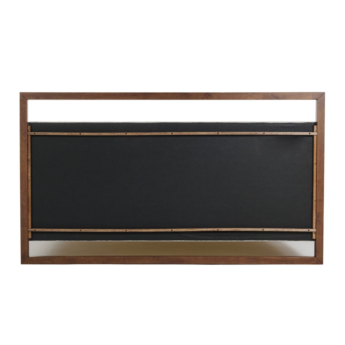Eastern King Falcor Modern Grey Fabric & Walnut Veneer Bed