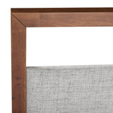 Falcor Modern Grey Fabric & Walnut Veneer Bed