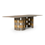 Falzone Modern Ceramic + Wood Dining Table