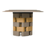 Falzone Modern Ceramic + Wood Dining Table