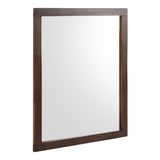 Fantasia Contemporary Dark Walnut Mirror