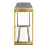 Fauna Modern Wenge and Brass Console Table