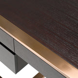 Modern Fauna Wenge and Brass Desk