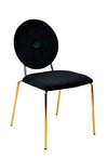 Justine Modern Black & Green Velvet Dining Chair