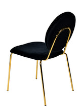 Justine Modern Black & Green Velvet Dining Chair