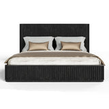 Fields Modern Black Acacia Bed