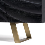 Finley Mid-Century Black & Gold Buffet
