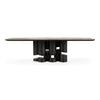 Finsbury Modern Ceramic + Dark Grey Brass Oval Dining Table