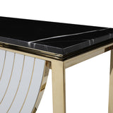Flavio Gold + Marble Console Table