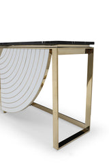 Flavio Gold + Marble Console Table