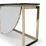 Flavio Gold + Marble Console Table