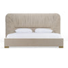 Queen Florence Modern Beige Velvet + Gold Bed